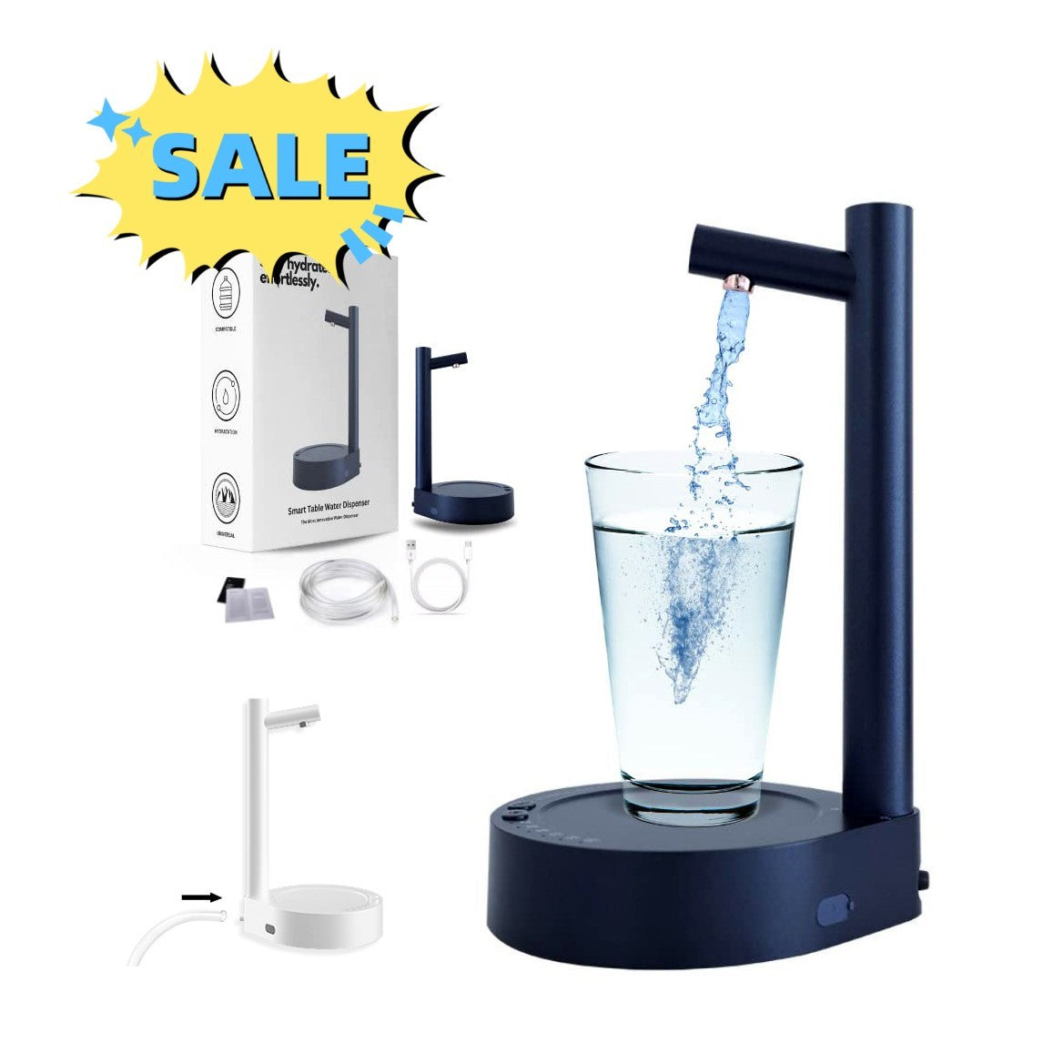 Automatic Water Bottle Dispenser Rechargeable Water Dispenser